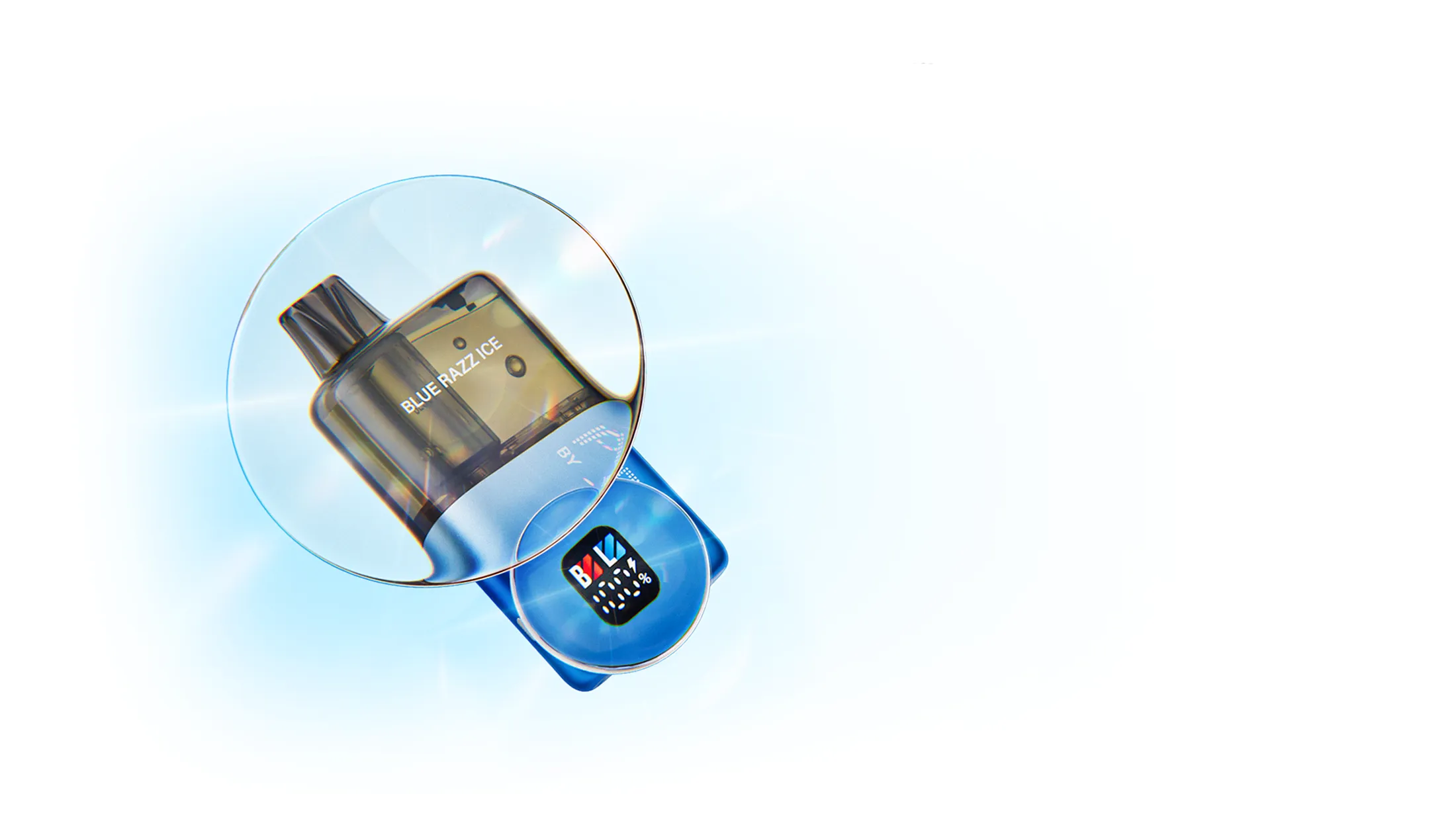 Transparent tank and battery level display