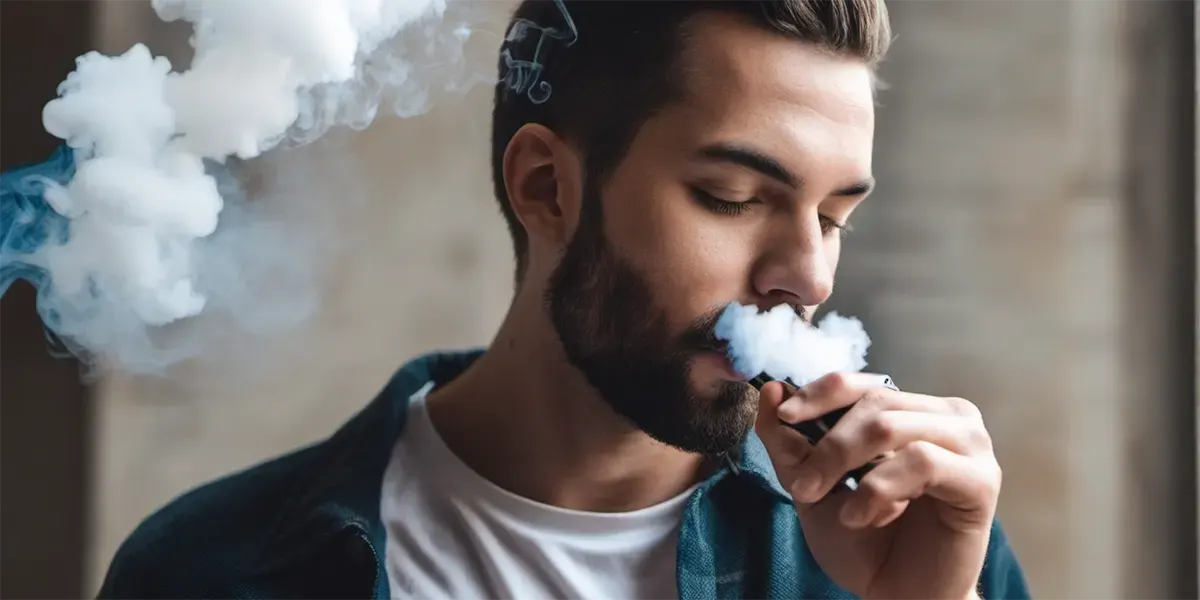 How to Tell When A Vape Coil is Bad: A Comprehensive Guide a man enjoys the vapor after replacing a new vape coil for his vaping device