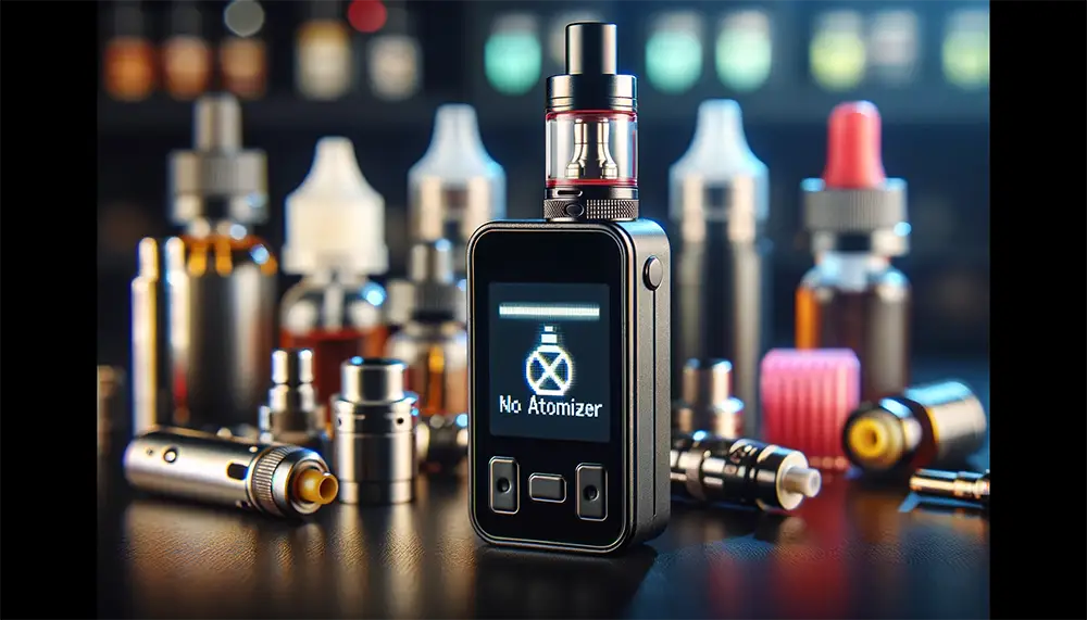 No Atomizer Message on a Vape Device