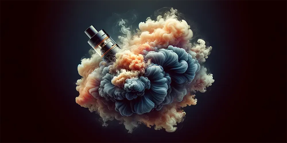 What's In 0 Nicotine Vapes? Artistic Vapor Cloud from 0 Nicotine Vape