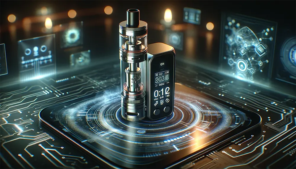 resistance level digital display on a vape