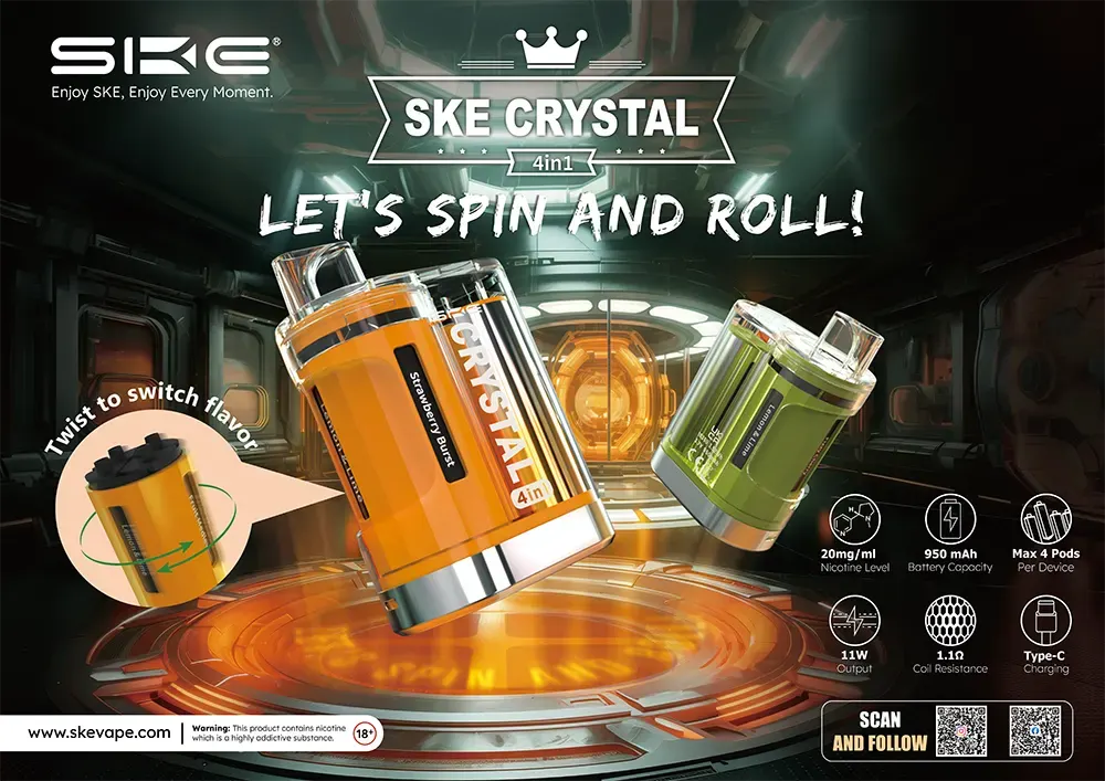 SKE Crystal 4in1 Vape New Release! SKE Crystal 4in1 Vape Pod New Release