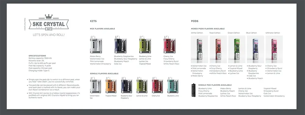 SKE Crystal 4in1 Pod System Flavours