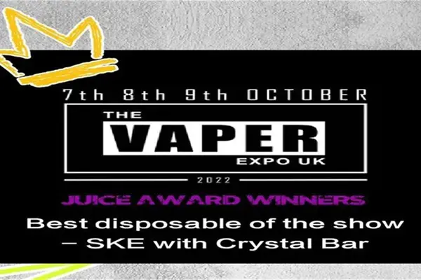 Article cover for Award | SKE Crystal Bar Vape: Best of Vaper Expo UK 2022!