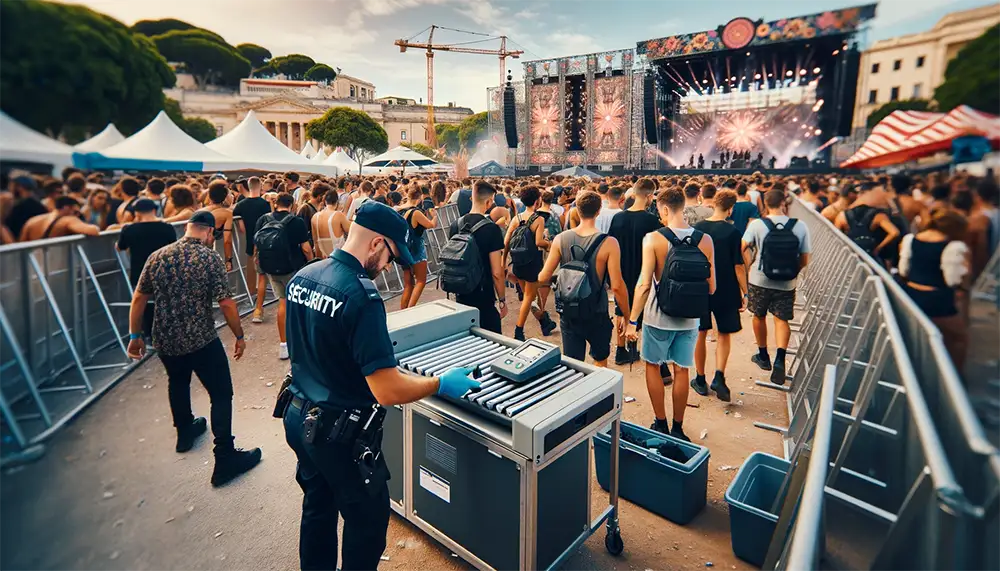 disposable vape check before entering the live concert