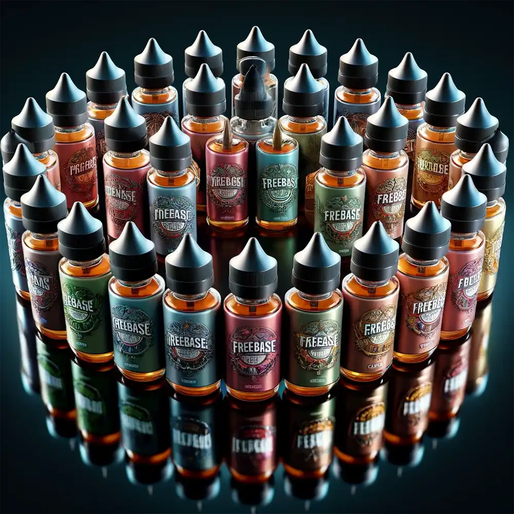 Exploring the Basics: What is Freebase Vape Juice? a collection of freebase vape juice bottles