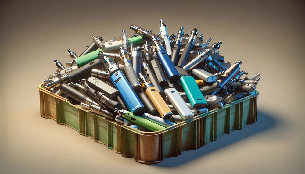 Eco-Smart: How to Dispose of Disposable Vapes Responsibly used disposable vapes collected for recycling