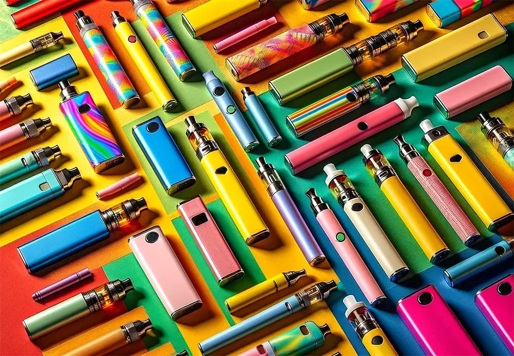 Stay Ahead: How Long Do Vape Pods Last? various colorful disposable vape devices with wide range of flavors and designs