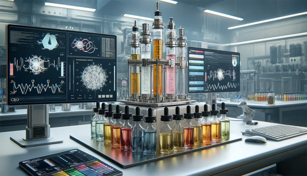 various vape juice flavors to be blended for finished vape liquid