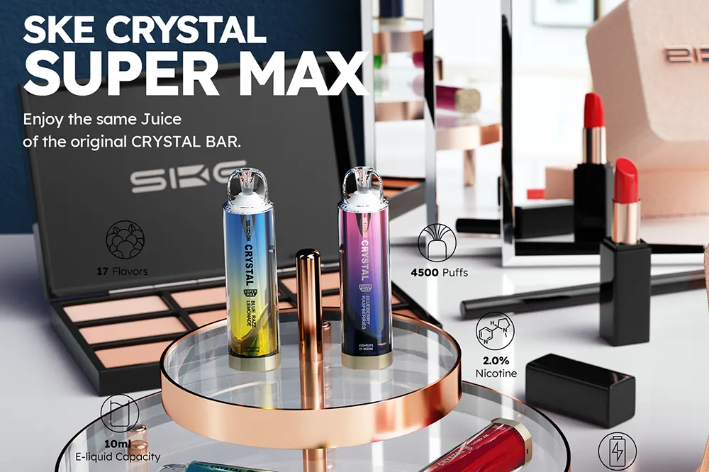 SKE Crystal Super Max: 17 Flavors & 4500 Puffs of Perfection