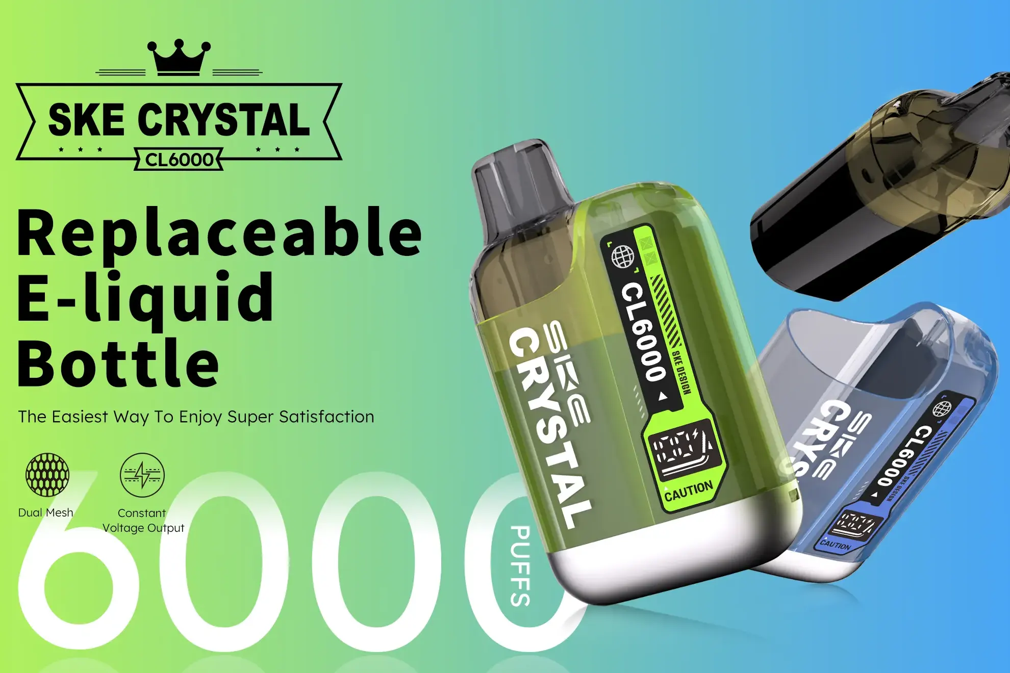 Exciting Launch: The SKE Crystal CL6000 Pod Vape