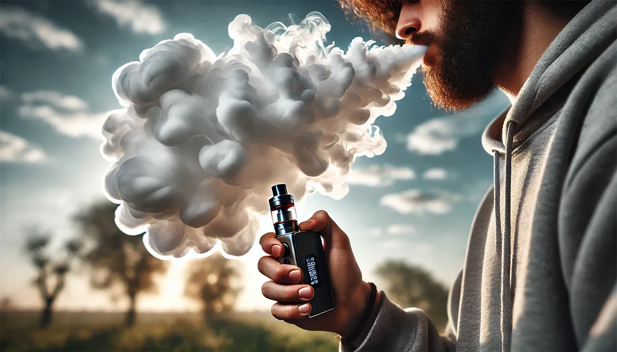 Cloud Chasing Meaning: Master Your Clouds Like a Pro a cloud chaser blowing a huge vapor cloud outdoor