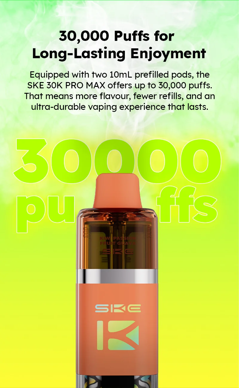 ske 30k pro max prefilled pod vape kit Lemon & Lime SKE 30K Pro Max Prefilled Pod + Refill – Vape 360 Uk