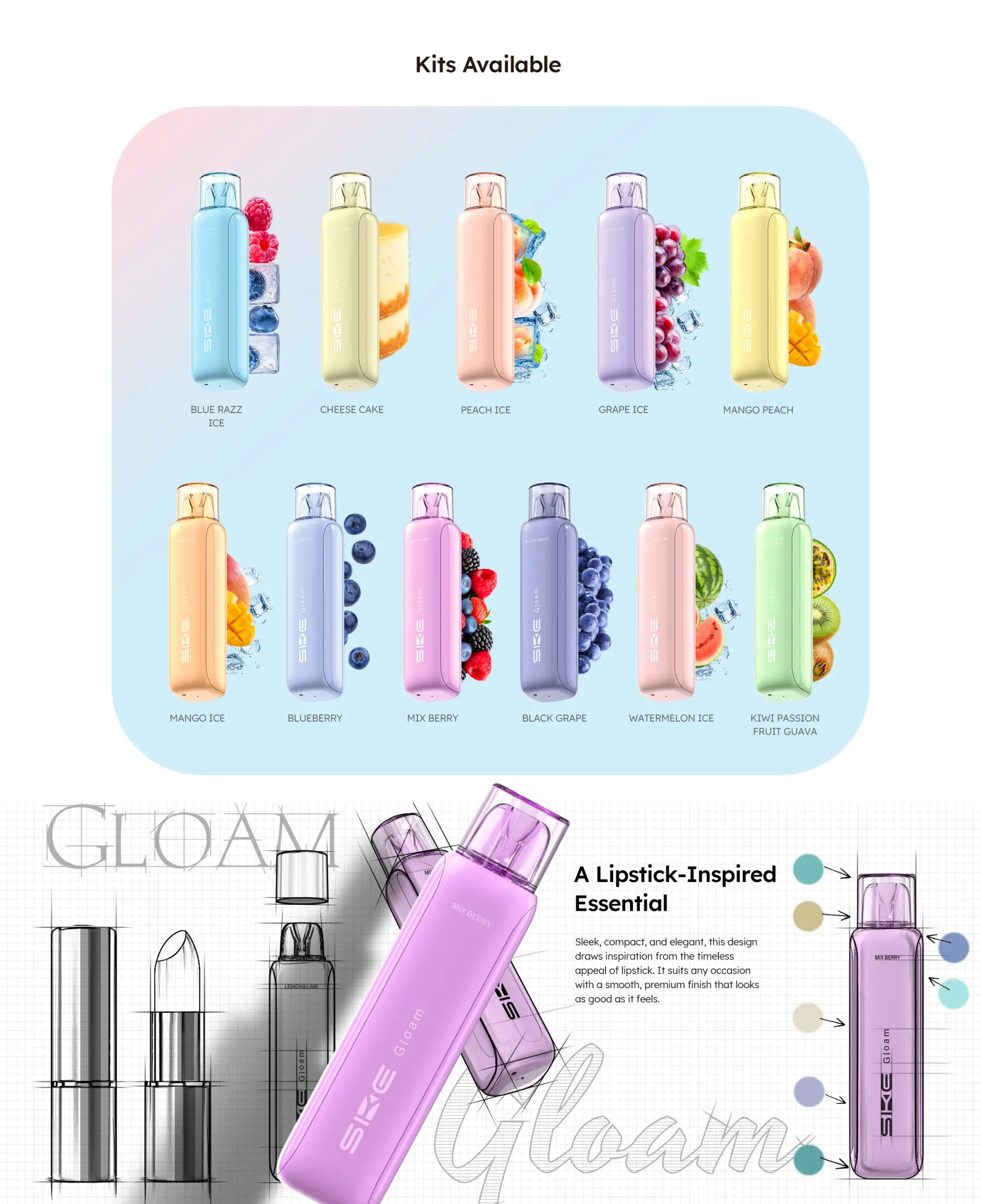 ske vape SKE Crystal BAR Prefilled Vape Kit main image 1