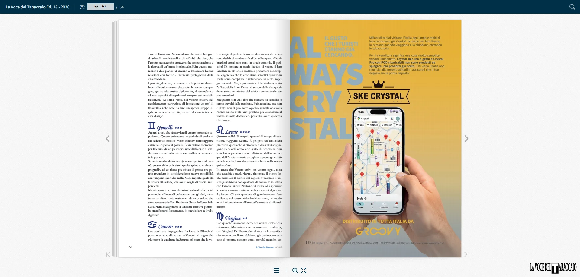 Groovy distribuisce Crystal in tutta Italia